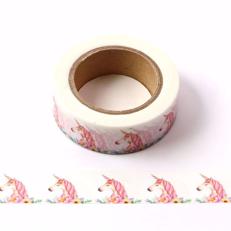 Pink unicorns printing washi tape