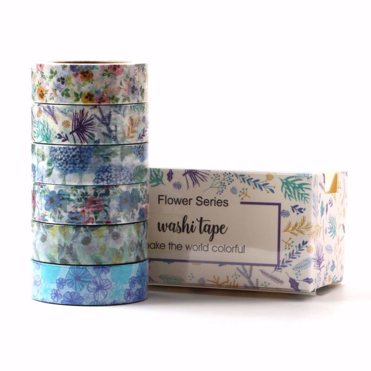 6 rolls flowers printing washi tape