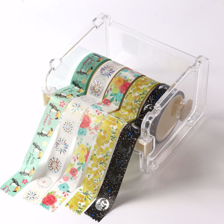 Plastic green washi tape dispenser