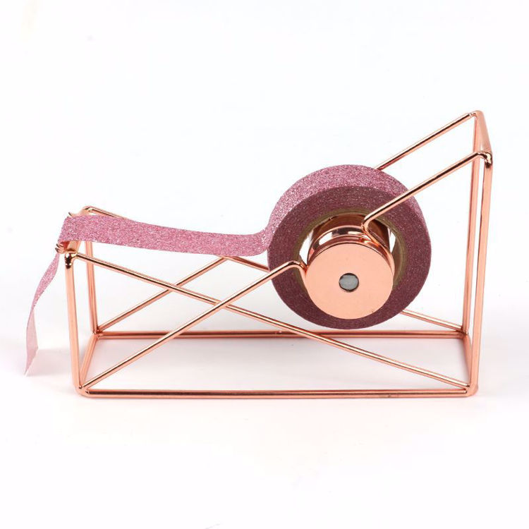 Metal modern rose gold tape dispenser