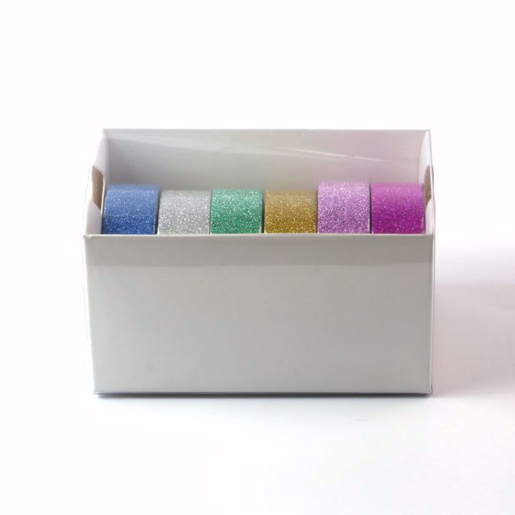 6 rolls glitter washi tape package