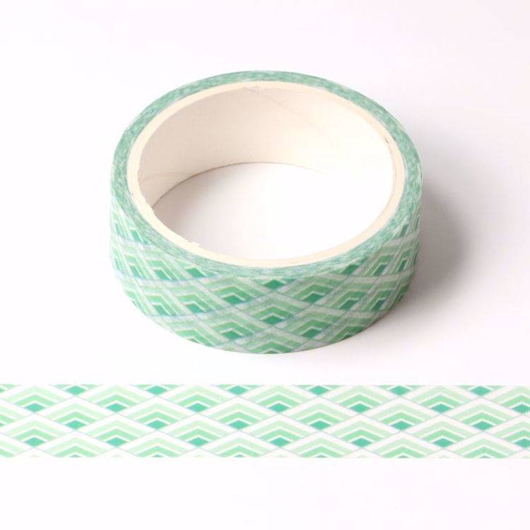 light & bright green printing washi tape