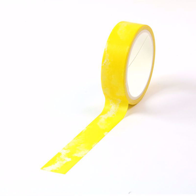 Crayon watercolor yellow printing washi tape