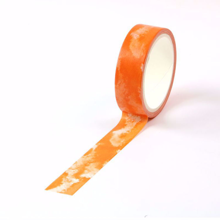 Crayon watercolor orange printing washi tape