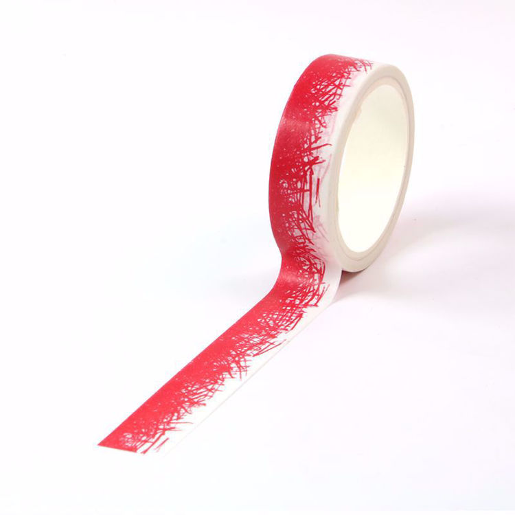 crayon grass red printing washi tape