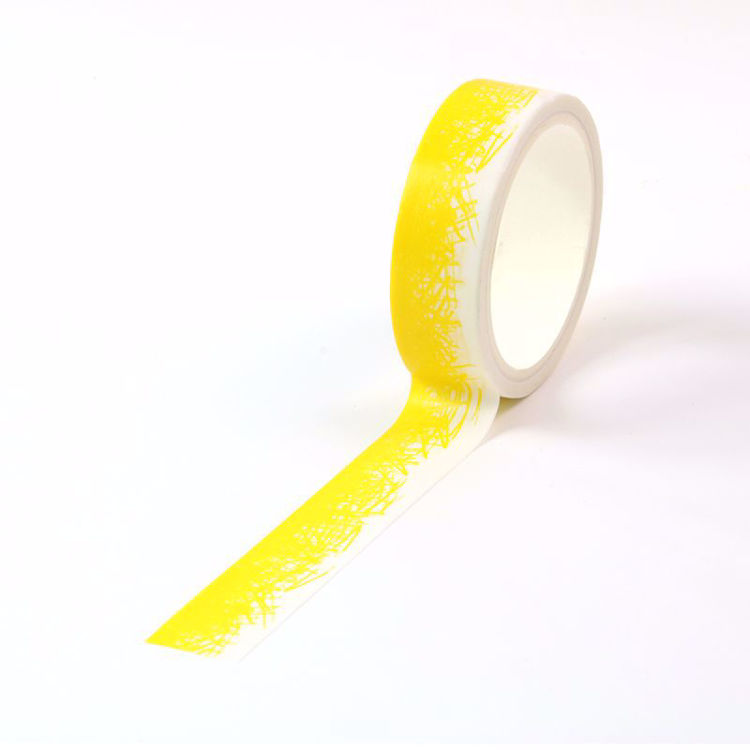 crayon grass yellow printing washi tape