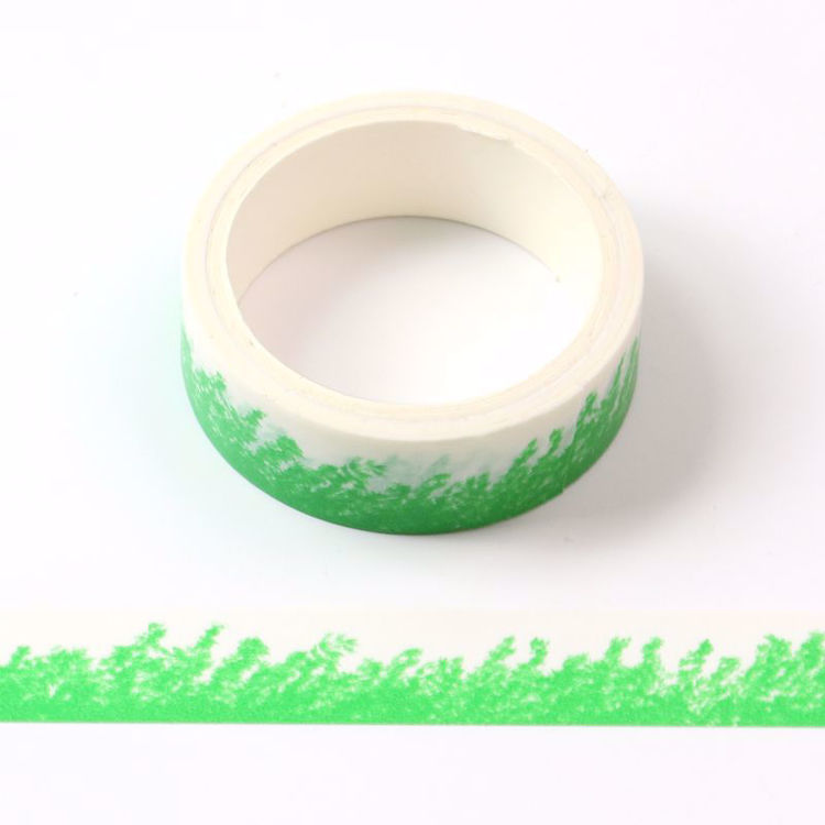 Crayon wheat field green printing washi tape