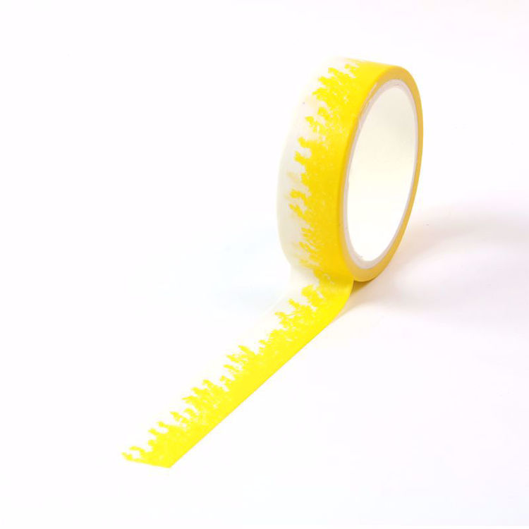 Crayon wheat field yellow printing washi tape