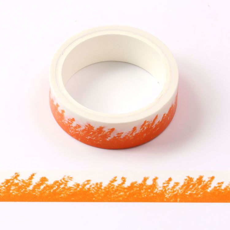 Crayon wheat field orange printing washi tape