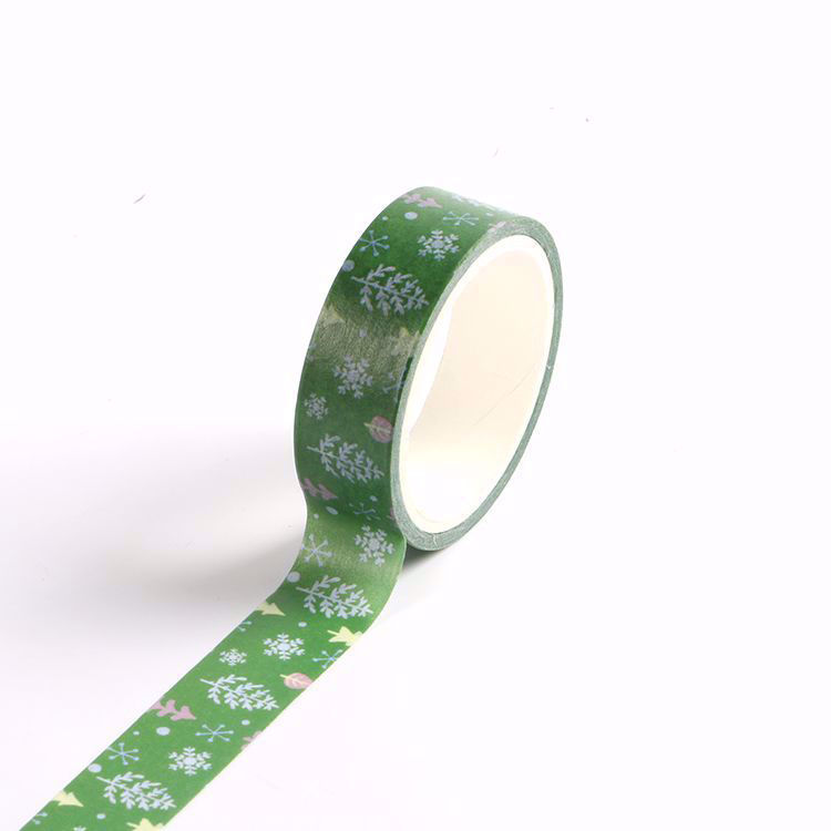 Green christmas tree printing washi tape