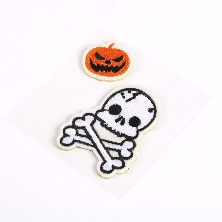 skull embroidery patch stickers