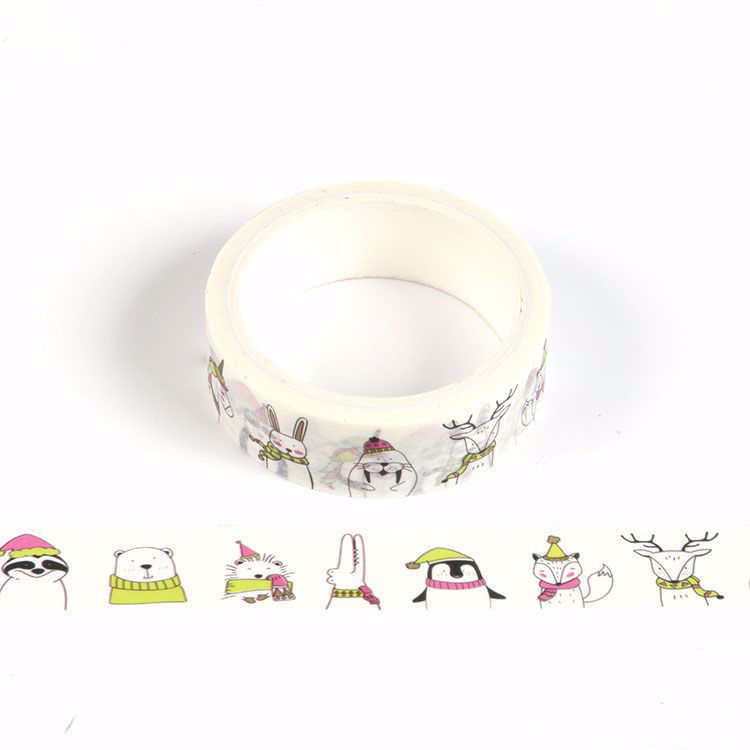 Christmas decoration cute animal printing washi tape