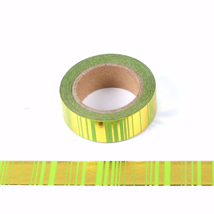 Gold foil with green color washi tape