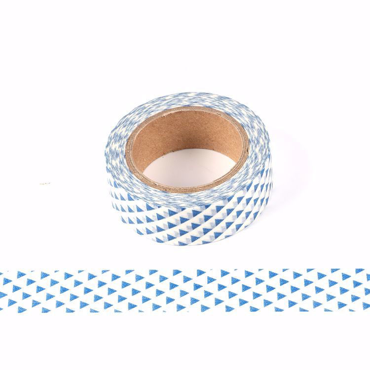 Blue triangle printing washi tape