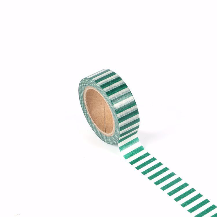 Green vertical bar printing washi tape