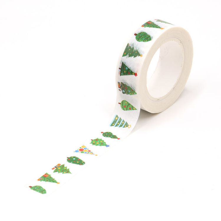 Christmas cartoon tree printing washi tape