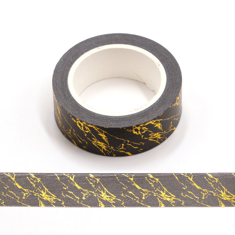 MARBLE print gold foil washi tape. Custom and stock washi tape