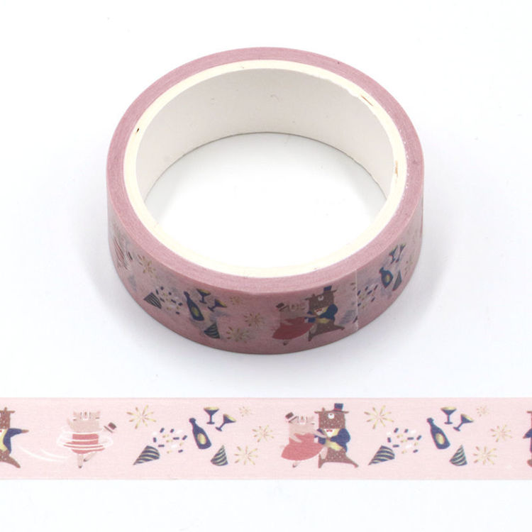 Cartoon series dancing party design printing washi tape