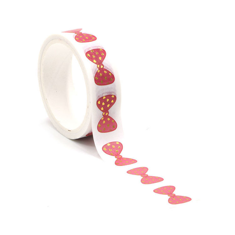 Gold star red bowknot washi tape