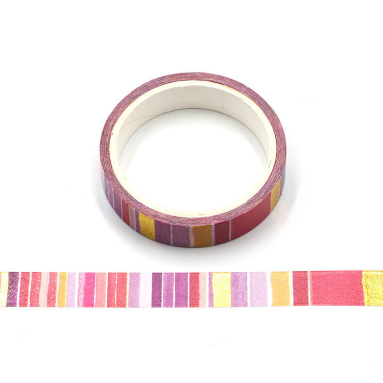 Gold foil red blackground washi tape