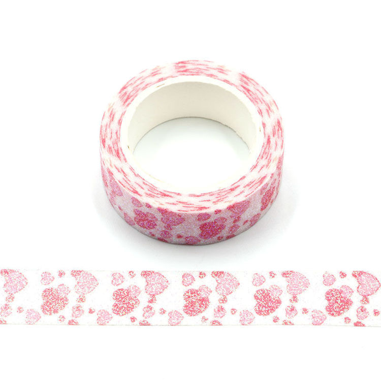 Heart on valentine's day pink sparkle tape