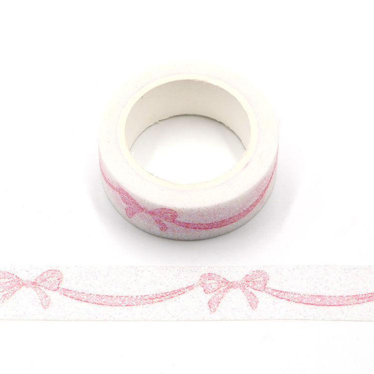 Valentine's day bowknot pink sparkle tape