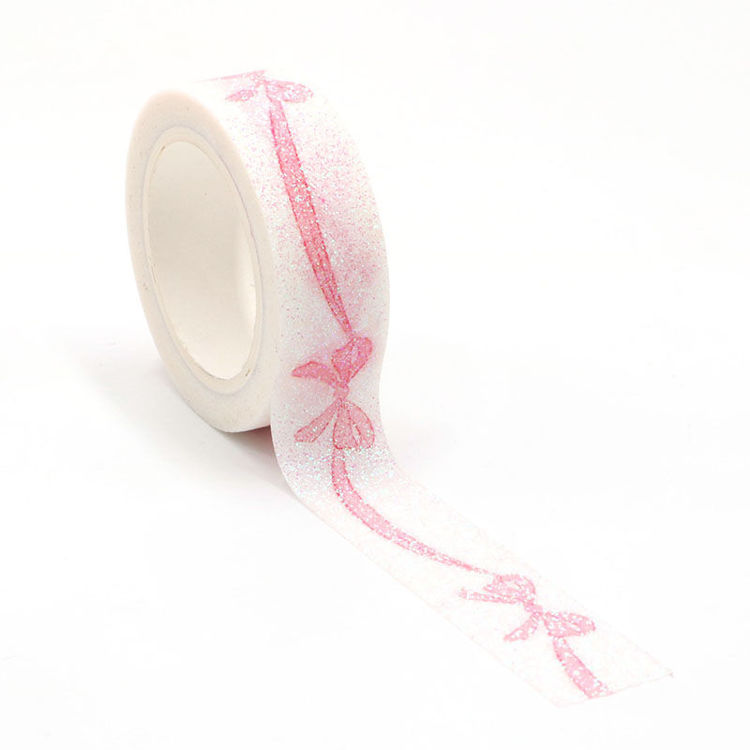 Valentine's day bowknot pink sparkle tape