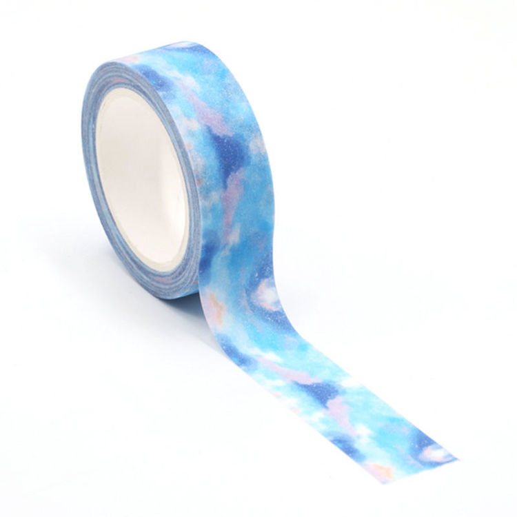 Dream blue frosted flash film washi tape