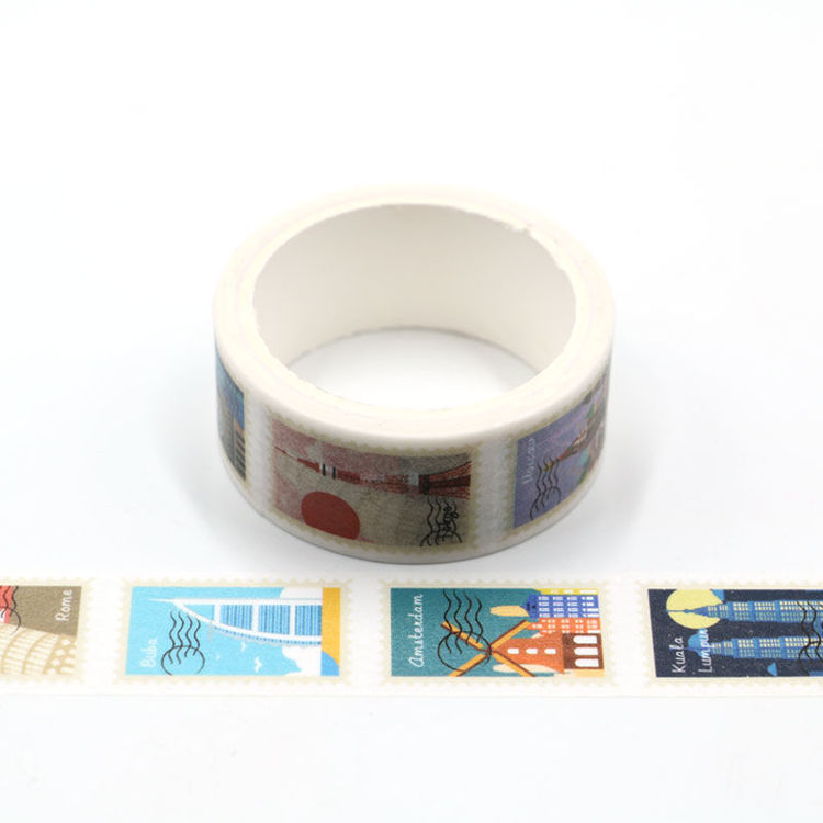 Landmark stamps easy tear washi tape