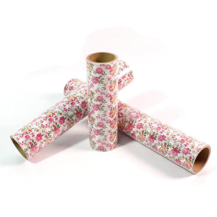 230mm x 5m Three color rose printing warpping washi tape