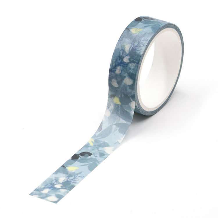 Green Watercolor Flower Washi Tape. Custom and stock washi tape