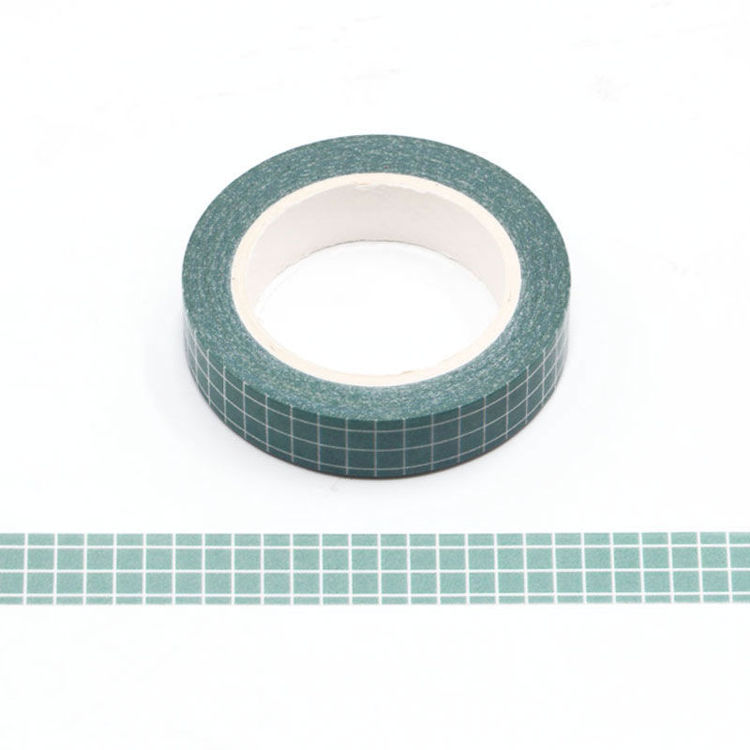10mm Marca Green Grid Washi Tape