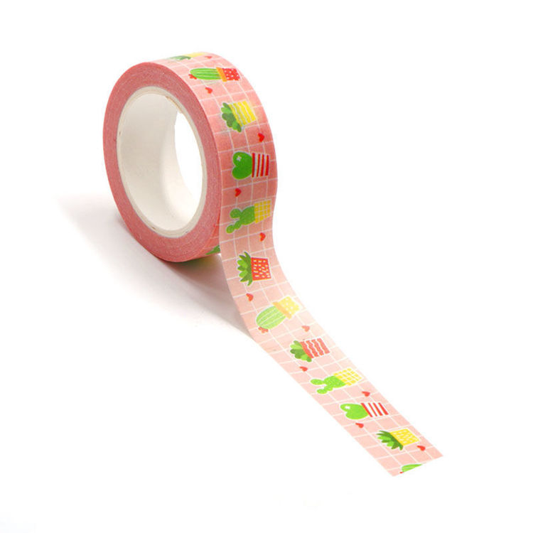 15mm x 10m CMYK Cactus And Heart Washi Tape