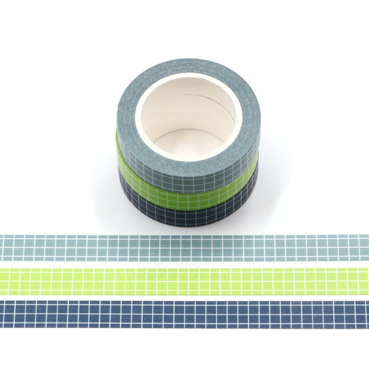 10mm x 3Rolls Check Pattern Washi Tape