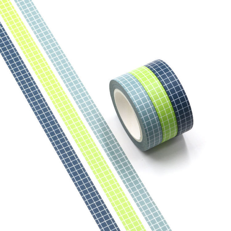 10mm x 3Rolls Check Pattern Washi Tape