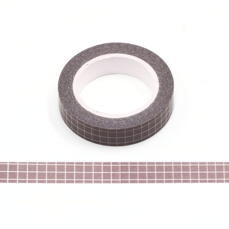 10mm Brown Grid Washi Tape