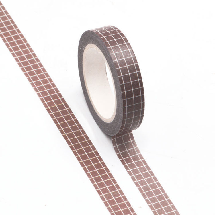 10mm Brown Grid Washi Tape