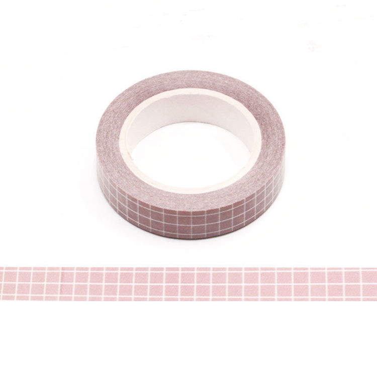 10mm Pink plaid Washi Tape