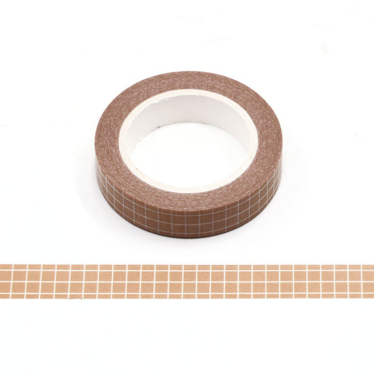 10mm Orange Plaid Washi Tape