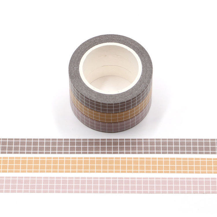 10m x 3Rolls Grid Pattern Washi Tape