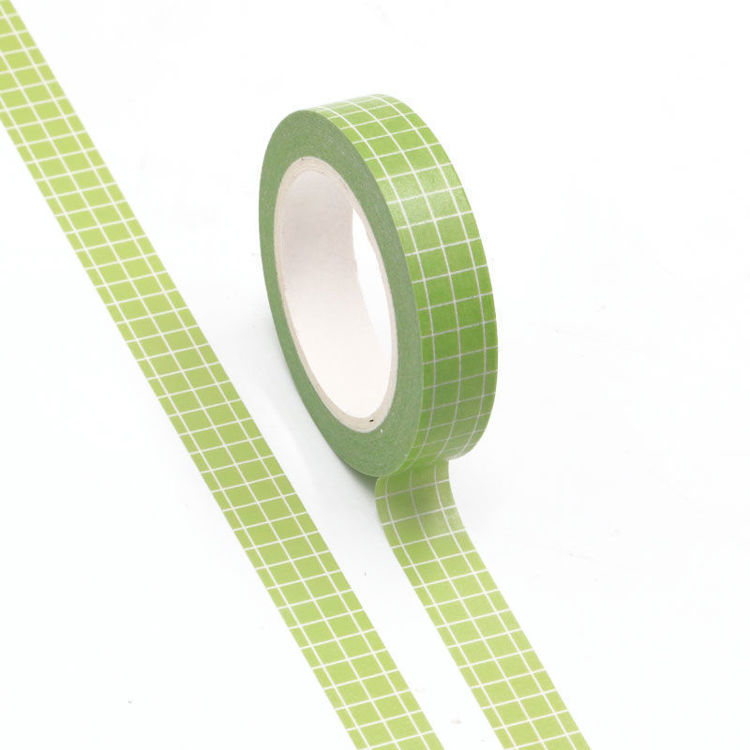 10mm Light Green Grid Washi Tape