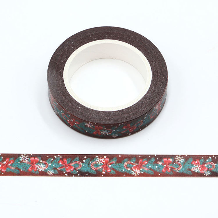 10mm x 10m CMYK Pine Needles And Candy Washi Tape
