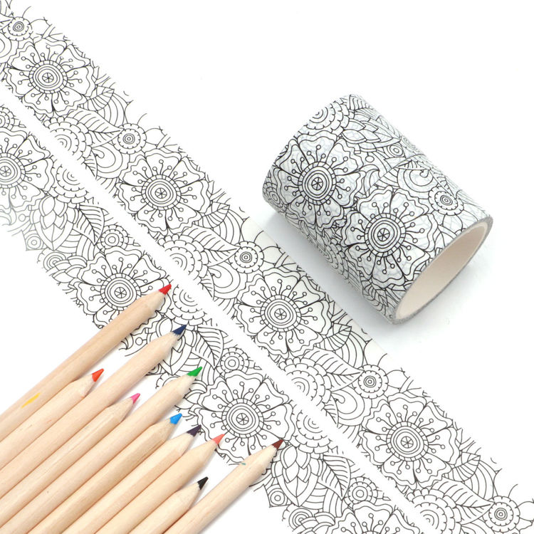 Coloring floral tape kit