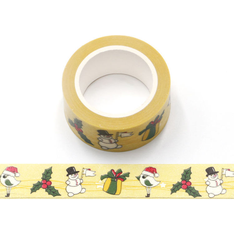 20mm x 10m CMYK Christmas Snowman Washi Tape