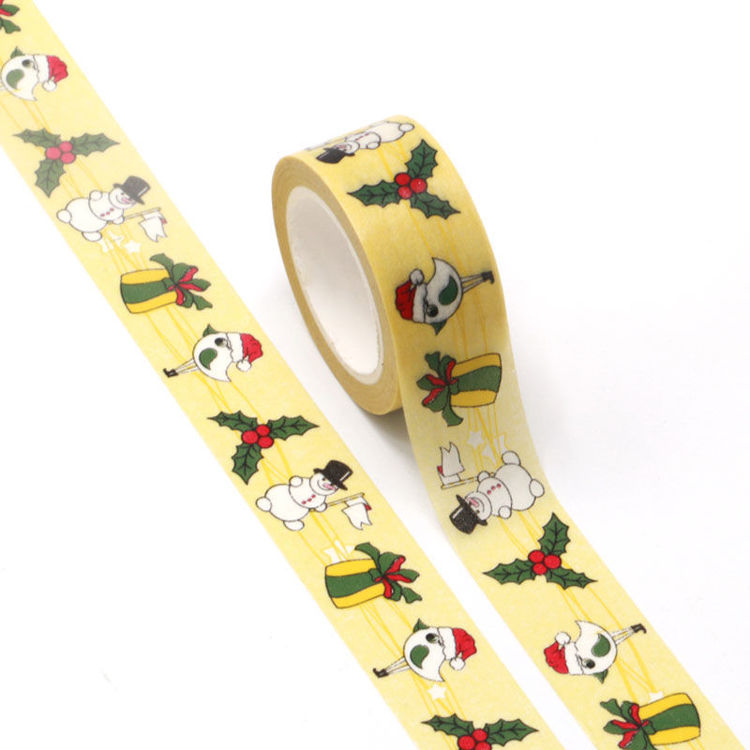 20mm x 10m CMYK Christmas Snowman Washi Tape