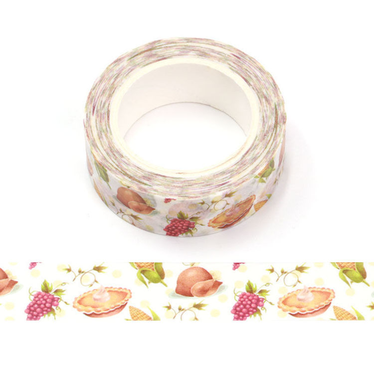 15mm x 10m CMYK Thanksgiving Food Washi Tape