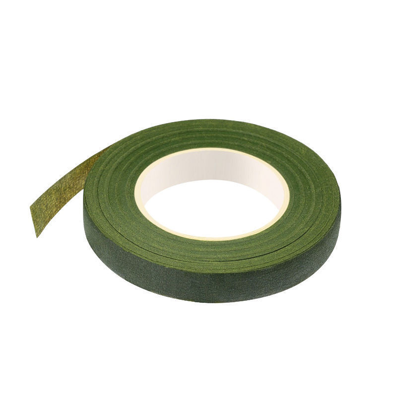 Wholesale A1 12mm x 30y Dark Green Floral Tape. Custom and stock washi tape manufacturer