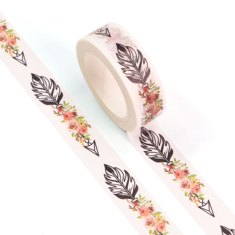 15mm x 10m CMYK Flower And Arrow Washi Tape