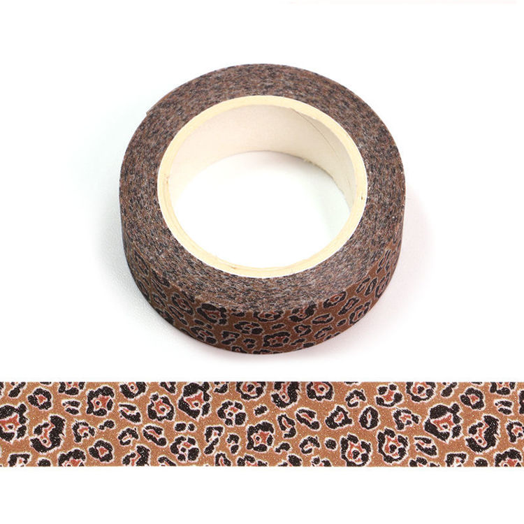 15mm x 5m CMYK+Laminated Leopard Grain Washi Tape	