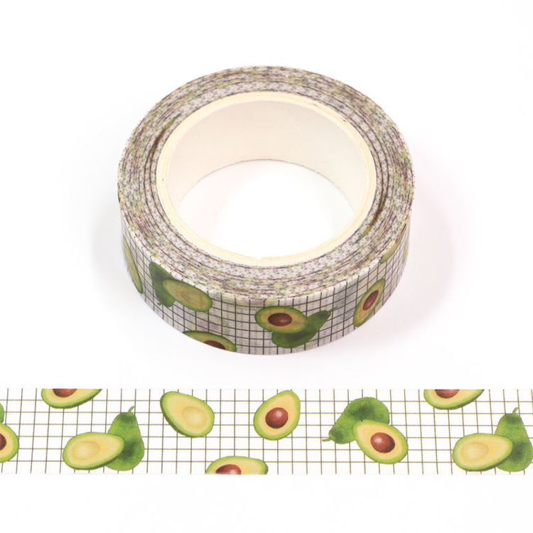15mm x 10m CMYK Avocado Washi Tape